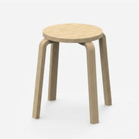 Nordic Design Round Stacking Stool Space-Saving Stackable Wooden Stool Minimalist Design Backless Seat Sturdy Construction for Students, Homeowners, Dorm Residents, Dining Room, Entryway, Small Apartments, Kitchen
