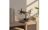 Solar Powered Airplane Model Solar Rotating Airplane Ornament 360° Rotation for Office Desk