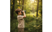 Convertible Toy Binoculars Lightweight Binocular Telescope Portable Kids Binoculars Compact for Toddlers, Explorers, Pretend Play, Backyard Adventures, Sightseeing