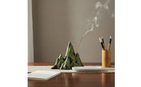 Multi-Functional Miniature Rockery Incense Burner Feng Shui Chinese Design Brush Rest for Calligraphy Enthusiasts, Office