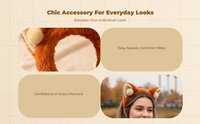 Plush Furry Ear Headband Cute Adjustable Women Gift Party