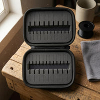 Zip-Around Fishing Lure Storage Case Compact EVA Tackle Case Rectangular Lure Storage Bag Black for Anglers, Fishermen