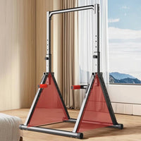 Pull-up Station with Folding Base Height Adjustable Standing Pull up Bar Freestanding Foldable Exercise Station for Home Gym, Apartment, Garage