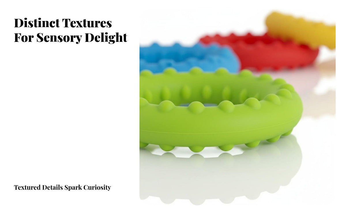 4 Pieces Sensory Bracelet Set Stretchable Wearable Stretchable Bracelet Soft Silicone Spiky Wristband Toy for Adults, School, Office, Travel