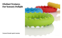 4 Pieces Sensory Bracelet Set Stretchable Wearable Stretchable Bracelet Soft Silicone Spiky Wristband Toy for Adults, School, Office, Travel