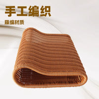 Handwoven Rattan Summer Pillow for Neck Support