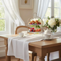 Nordic Design Pedestal Cake Stand Elegant Design Round Dessert Pedestal Multi-Functional High Foot Cake Tray for Wedding, Afternoon Tea, Party