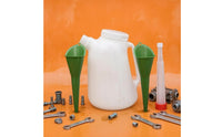 Corrugated Spout Engine Oil Filling Jug Funnel Attachments Oil Measuring Jug Molded Handle Graduated Measuring Container