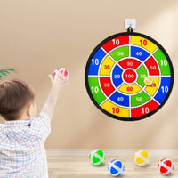 Foldable Sticky Ball Dartboard Improves Hand-Eye Coordination Hook-and-Loop Ball Target Game Parent-Child Interaction Cloth Target Board Set for Toddlers, Indoor, Outdoor