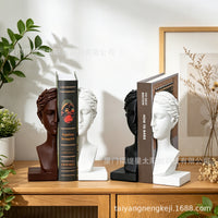 Minimalist Figure Bookend Resin Decorative Ornament for Study, Living Room, Office, and Model Room