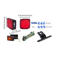 Square LED Multi-Function Trailer Set Easy to Install Vehicle Lighting for Boat