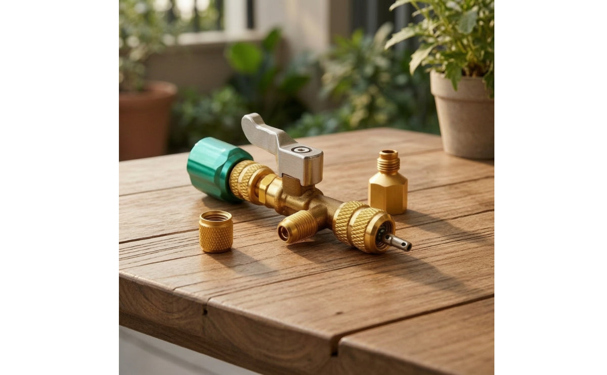 Shutoff Core Removal Tool with Ball Shutoff High-Pressure for Heating and Cooling Technicians, Air Conditioner Repair