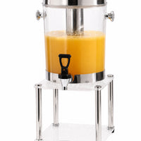 Transparent Beverage Dispenser with Tap Easy-to-Clean Drink Dispenser with Stand Detachable Clear for Buffet
