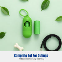 14 Pieces Capsule-Shaped Bag Holder with Fastener Refillable Dog Poop Bags Watertight Lightweight
