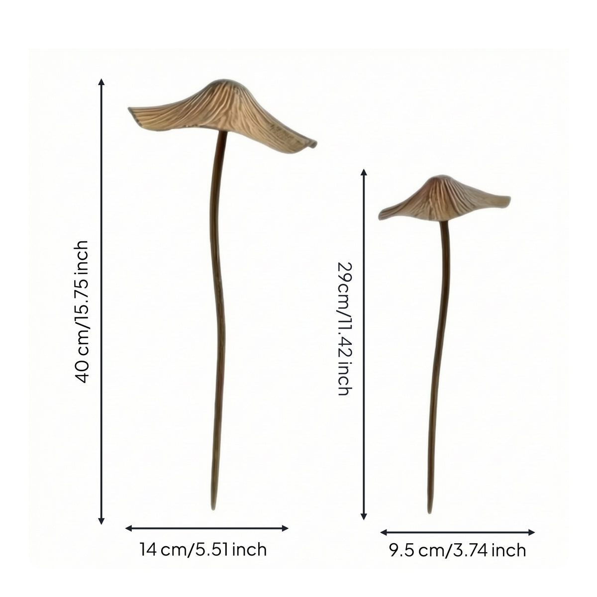 2 Pieces Garden Stake Weathered Garden Stake Stakes for Planters, Pathways