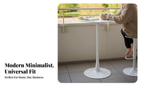 Minimalist Design Round Pedestal Cafe Set Modern Design Pub Table Backrest Support Home Furniture Versatile Use for Homeowners, Bar Owners, Adults, Balcony, Restaurant, Dining Room, Kitchen