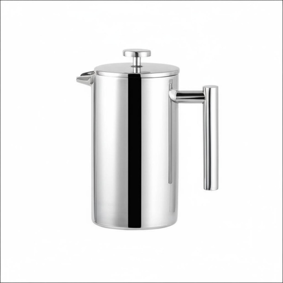 Stainless Steel Plunger Pot Fine Mesh Strainer Plunger Pot Coffee Maker Heat Resistant Double Wall Coffee Pot for Camping