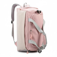 Multifunctional Convertible Backpack Duffel Padded Shoulder Straps Fitness Travel Bag Mesh Side Sections Gym Duffel Bag Reinforced for Storage