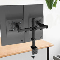 Two Display Arm Display Mount System Compatible Computer Accessory Rotating for Workstation, Home Office