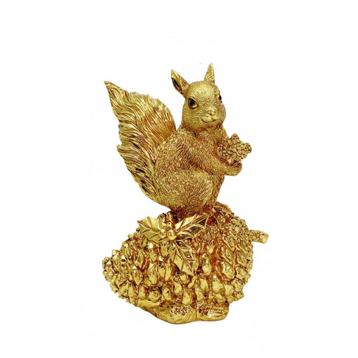 Weather Resistant Realistic Squirrel Sculpture Sturdy Polyresin Resin Squirrel Statue All-Season Decor Yard Art Hand-Painted Details for Lawn, Patio