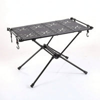 Compact Camping Table with Carbon Steel Tabletop Lightweight Furniture for Campers, Backpackers