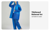 Two-Piece Rain Suit Waterproof Two-Piece Rain Gear Lightweight Rainwear Set for Adults, Cyclists, Outdoor Activities