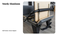 Pilates Reformer Bed Multi-Functional Aluminum Pilates Reformer Full-Body Workout Core Training Machine for Fitness Enthusiasts, Beginners, Gym