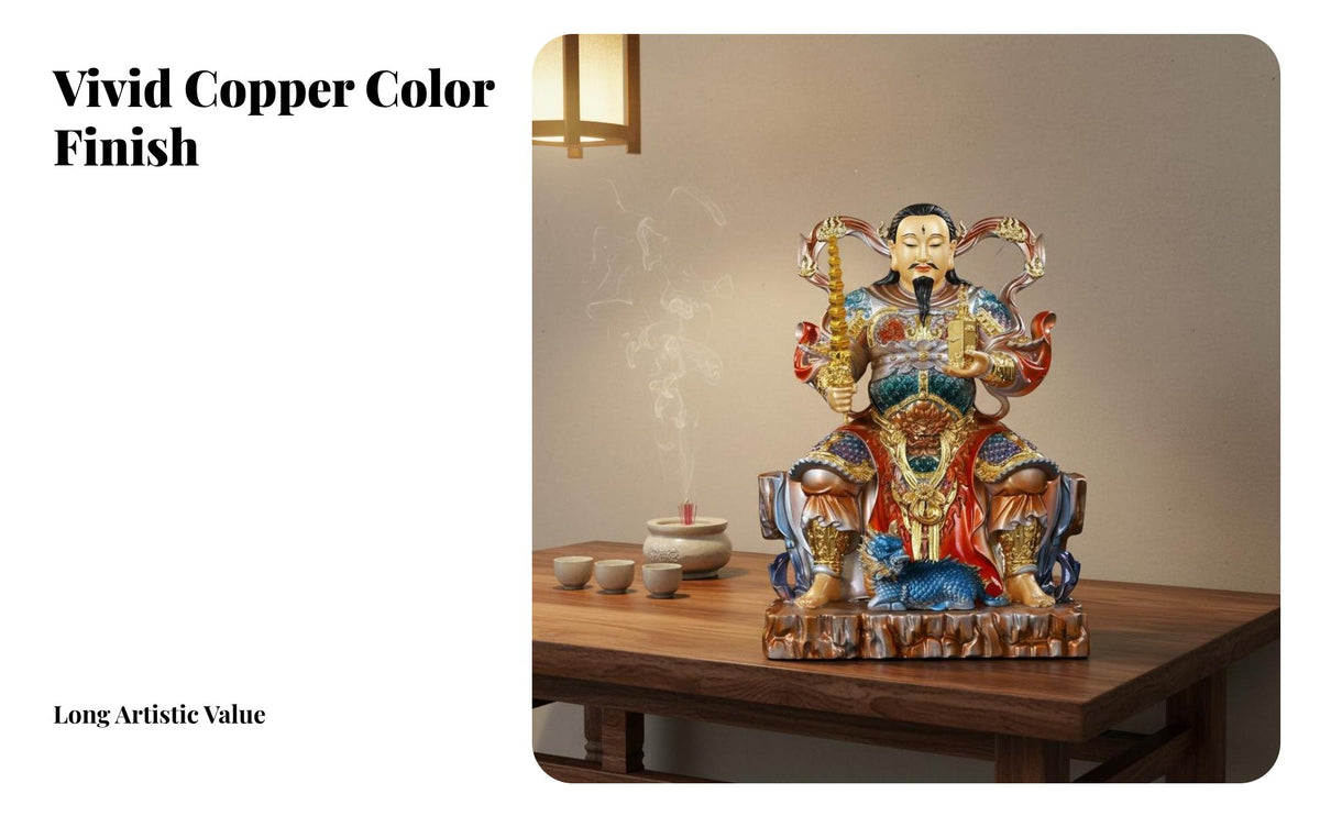 Leisheng Universal Celestial Lord Figurine Intricately Detailed Taoist Celestial Power Ous Immortal Statue Lively Colors Chinese God of Storms