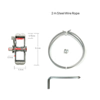 Rust-Proof Wire Rope Tensioner Long-Lasting Self-Locking Cable Gripper 100kg Load Capacity for Homeowners, DIY Enthusiasts, Outdoor, Home