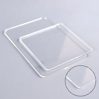 Clear Acrylic Clay Tool Base DIY Clay Rolling Board Thick Plate Rectangular Clay Pressing Plate for Polymer Clay Modeling