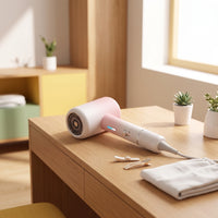 Hair Dryer with EU Plug 800W Cylindrical Hair Dryer Hairdryer Compact Lightweight for Travelers, Dorm, Home