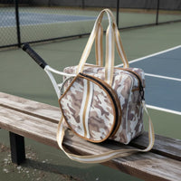 Pickleball Bag Multiple Compartments Pickleball Paddle Carrier Quilted Racket Sport Bag Large Capacity Sports Shoulder Backpack