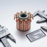 Model CHY-1518-12 Copper Rotary Commutator Hooked Tabs Segmented Commutator Wear-Resistant Mechanical Component Easy to Install