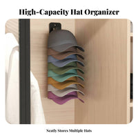 Baseball Cap Organizer Wall Mount Twofold Installation for Closets