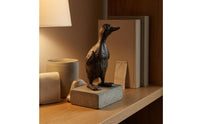 Rustic Metal Cast Iron Duck Textured Tabletop Duck Decor Standing Flat Base for Shelf