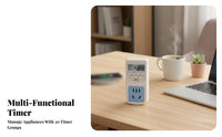 Digital Timer Outlet Smart Timing Customizable Insertable Timer Digital Display Energy Saving