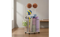 Rolling Storage Rack Caster Wheels Mesh Storage Rack