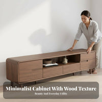 TV Cabinet Minimalist Design TV Stand Sturdy Construction Wooden Television Cabinet for Small Apartment Dwellers, Bedroom