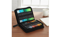Double-Ended Tip Marker Case Large Capacity Marker Organizer Case Elastic Holders Pencil Storage Pouch for Travel