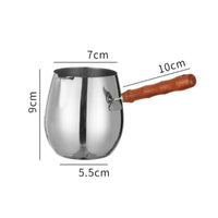 Milk Pot with Pour Spouts Stainless Steel Milk Pot Compact Mini Saucepan for Stovetop