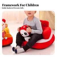 Anti-Fall creatureShaped Sit-myself-up spine and Head Support Plush creature Floor Seat Ergonomic Design Toddler Sofa Non-Slip Base for Toddlers, New Mothers, Nursery, Playroom, play period, Living Room