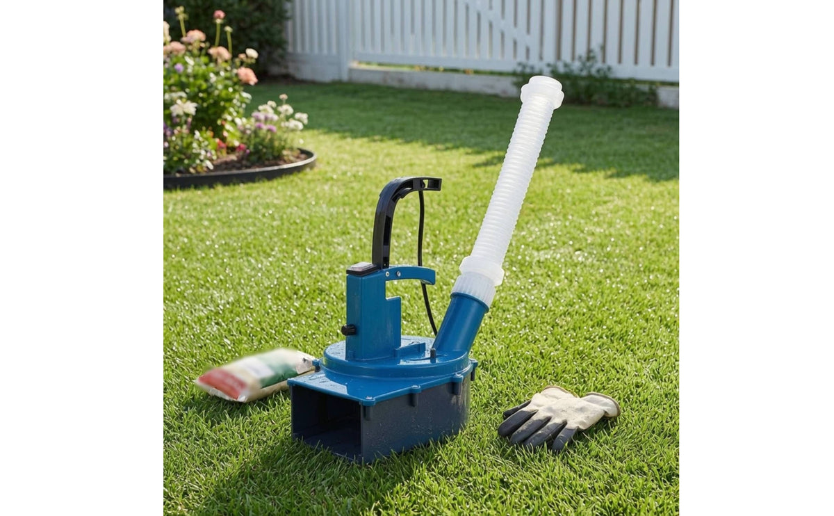 Compact Electric Spreader Head with Hose Portable Fertilizer Spreader Head Backpack-Style for Farmers