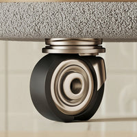 Rolling Stool with Fleece Cover Washable Seat Cushioned for Dressing Room