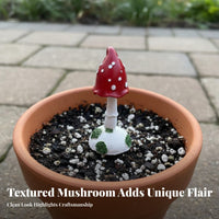 Fairy Garden Toadstool Vibrant Colors Resin Toadstool Figurine Long-Lasting