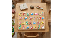 Wooden Alphabet Puzzle Educational Alphabet Puzzle Matching Game Learning Toy Educational for Preschoolers, Classroom, Home