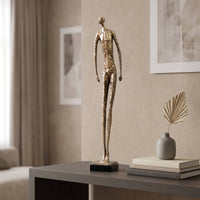 Human Figure Sculpture Textured Abstract Human Statue Tall for Office, Bookshelf