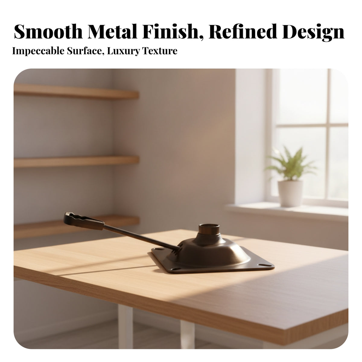 Easy Installation Swivel Chair Base Plate Slotted Steel Square Chair Base Plate Black Metal Furniture Part