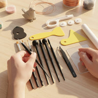 17 Pieces DIY Handmade Modeling Clay Tool Set Long-Lasting Modeling Clay Tools Gift Choice Pottery Carving Tools for Craft Room, Art Studio, School Project