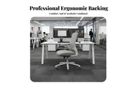 Compact Size Ergonomic Computer Chair with Wheels Support Mid-Back-Back Swivel Chair Breathable Backrest Office Furniture High-Density Cushion for Students, Adults, Study Room