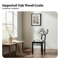 Upholstered Wooden Dining Chair Wabi-Sabi aesthetic Upholstered Wooden Leg Chair